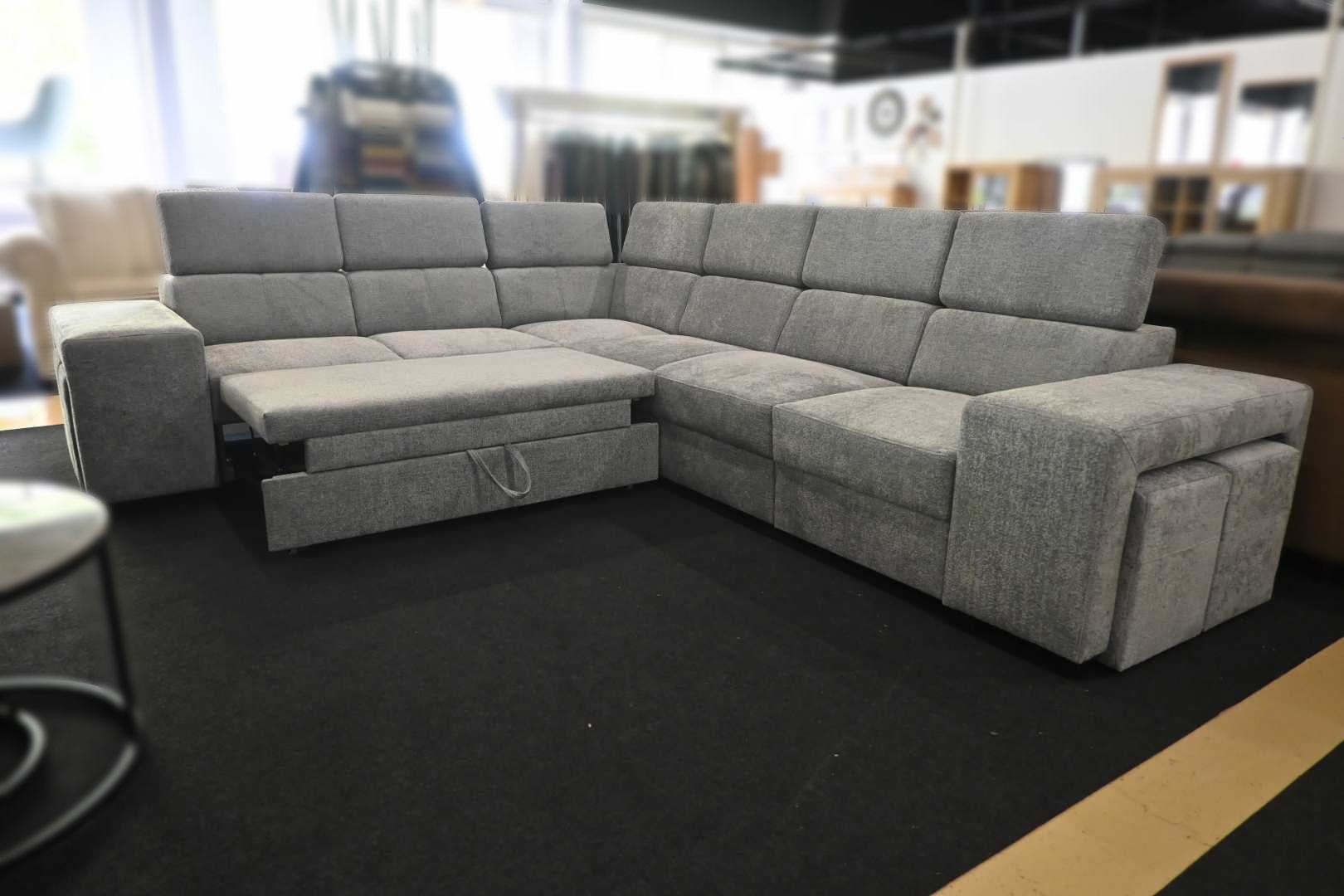 Harmony Ecksofa Silber-Grau mit Bettfunktion – Bild 9