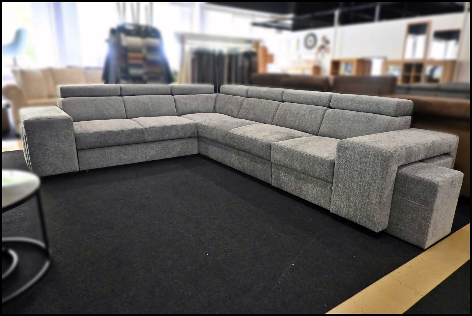 Harmony Ecksofa Silber-Grau mit Bettfunktion – Bild 4