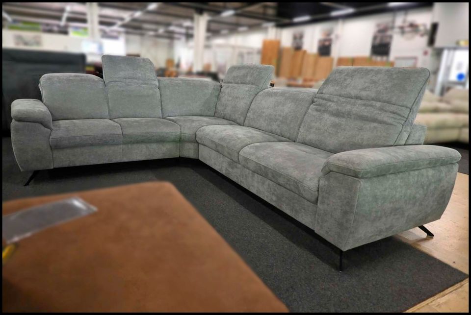Zehdenick ZE-EM24057 XXL Wohnlandschaft in Alu mit 6-facher Kopfteilverstellung